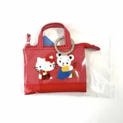 ファミリア　ハローキティ　ミニデニムバッグ チャーム　　デニムバッグ　キティ