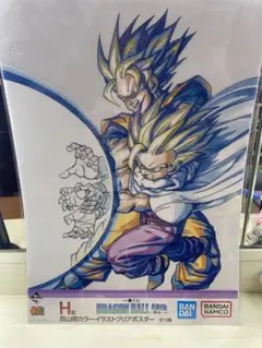 一番くじ　ドラゴンボール 40th　クリアポスター　親子かめはめ波