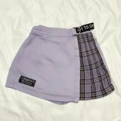 BENIGN スカパン 130ラベンダー キュロット スカート風ショートパンツ