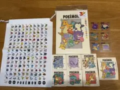 ポケモン ステッカー BOOK型ふせん　ビニール巾着袋 スリコ　スリーコインズ