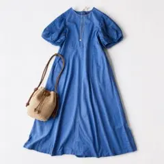 美品＊マッキントッシュフィロソフィー ピンタック 半袖ギャザー