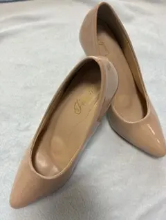 Parade パンプス ベージュ エナメル ポインテッドトゥ