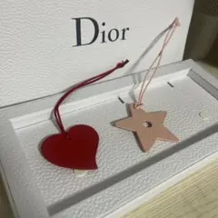 Dior ノベルティ　レザー調チャームセット