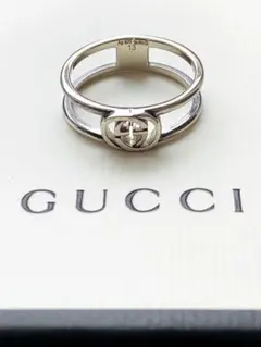 超美品】GUCCI WGリング 15号（実寸14号）指輪 男女兼用 SV925