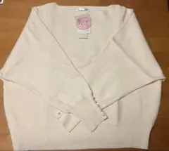 お袖ボタン リブドルマンニット タグ付き
