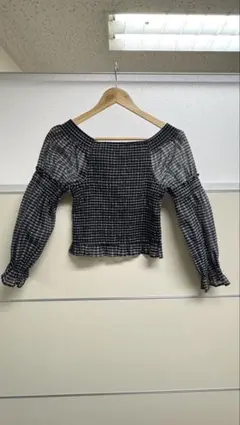 EMODA パフスリーブ チェック柄 トップス Fサイズ