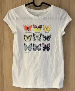 GAP KIDS 蝶々プリント Tシャツ ホワイト Lサイズのサムネイル
