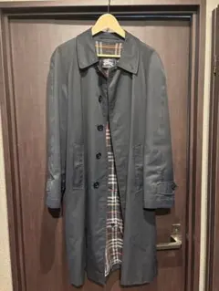 Burberry's ネイビー ステンカラーコート イングランド製 Lサイズ相当