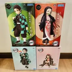 【新品未開封】鬼滅の刃フィギュア　炭治郎 禰豆子 SPM BANPREST 4体