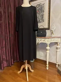 ニナリッチ　ワンピース　礼服　冠婚葬祭　ブラックフォーマル　17 17号　喪服