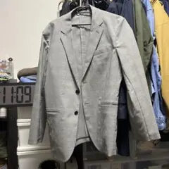 ユニクロ　 Mサイズ　グレー チェック柄 スーツジャケット