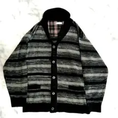 ★特大★5L★ ストライプ 総柄カーディガン Y2K