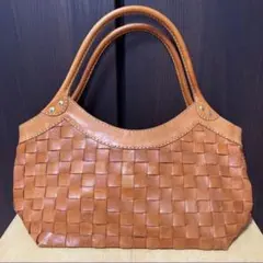 ズッケロフィラート レザーメッシュハンドバッグ