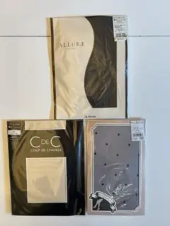 M-Lサイズ ドット柄ストッキング 3点セット