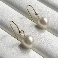 あこや真珠 フックピアス Akoya Pearl M851