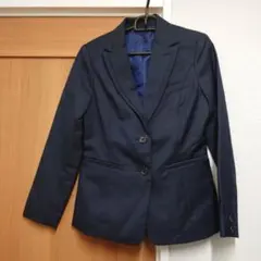 ネイビー ストライプ スーツジャケット 2ボタン