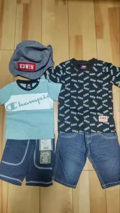 Champion EDWIN キッズ服セットアップ2組+ハット