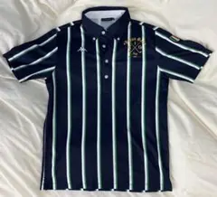 Kappa Golf ストライプ ポロシャツ ネイビー M ストライプ
