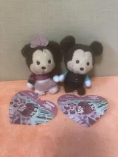 ミッキー&フレンズ ルビー&ミントショコラ　ミルキーボアマスコット　2種セット