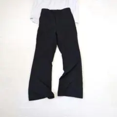 【GU/ジーユー】ストレッチフレアパンツ『L』ブラック　スラックス　ポケット