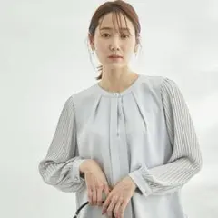 ロペピクニック プリーツスリーブ ブラウス