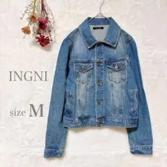 【INGNI】 イング デニムジャケット カジュアル Gジャン ブルー系 M ●