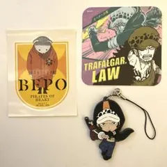 トラファルガー・ロー アートコースター ラバーストラップ ベポ ステッカー