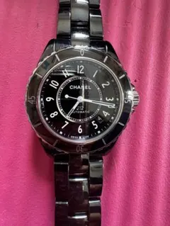 CHANEL J12 自動巻きブラックセラミック腕時計　３３ｍｍシースルーバックのサムネイル