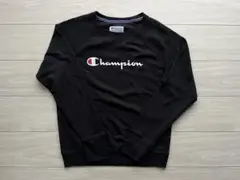 Champion ブラック シンプルスウェット XL