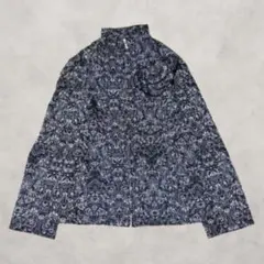 Vintage 花柄 ジップアップ ジャケット フラワー装飾 ラメ レトロのサムネイル