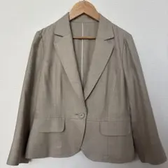 【ほぼ未使用】Aylesbury ベージュ ジャケット リネン風 ショート丈のサムネイル