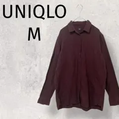 UNIQLO◆カジュアルシャツ/ボタンダウン/M/パープル系/1939