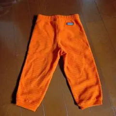patagonia オレンジ ストライプ フリース長ズボン 2T