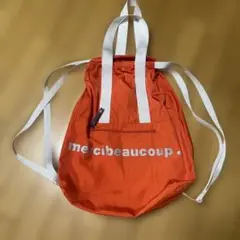 merci beaucoup. オレンジトートバッグ