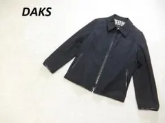 美品　DAKS　裏チェック　中綿入り　ジップアップジャケット　ブラック　４０のサムネイル