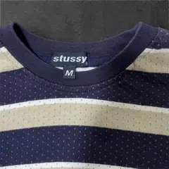 90s old stussy ボーダーT USA製 刺繍ロゴ M archiveのサムネイル