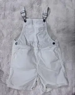 ザラ　オーバーオール　サロペット　白