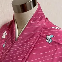 KJ2677 洗える着物 小紋 身丈154cm ポリエステル 化繊