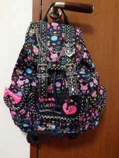 新品　00s　平成女児　総柄　リュック　Y2K　【難あり】