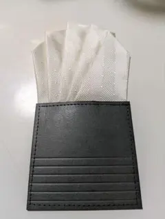 ホワイト ヘリンボーン ポケットチーフ