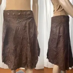 17 海外レイブ　サイケデリックトランス　レザースカート