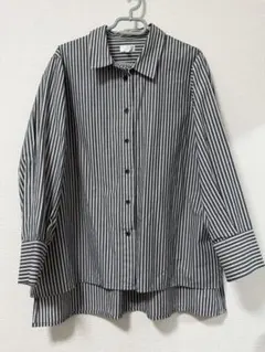 最終値下げ　LAKOLE ストライプ　変形シャツ　《M》