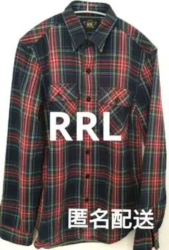 【ラルフローレン】【RRL】ビンテージネルシャツ ネイビー レッド チェック