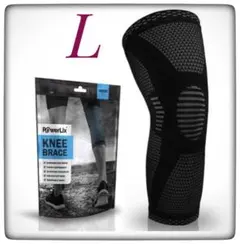 膝サポーター ひざ専用 スポーツ用 ◆着圧 サポーター ブラック Lサイズ