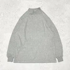 【SALE中】モックネック スウェット ゆるだぼ シンプル 無地 グレー 日本製