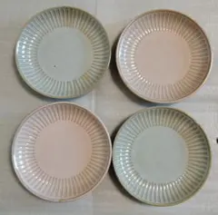 新品　未使用　美濃焼　プレート　取り皿　銘々皿　4点　お皿 ケーキ皿　パン皿