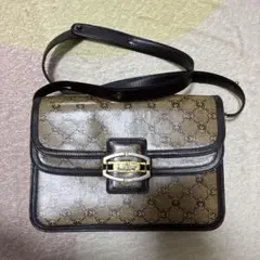 モラビト ヴィンテージ モノグラム ショルダーバッグ 馬車金具 ターンロック