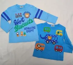 MIKIHOUSE　Hot Biscuits 長袖カットソー 2枚セット　90