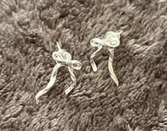 値下不可 1980円 新品 リボン ピアス