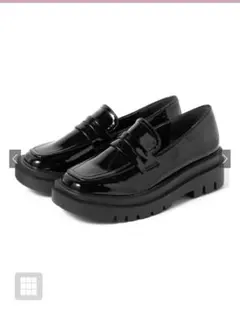 GRL スクエアトゥレザー厚底ローファー fa005